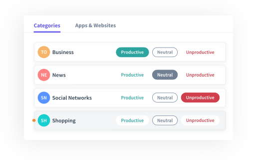 label apps as productive