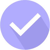 purple checkmark